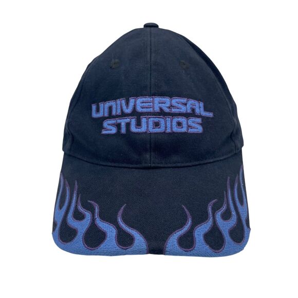 Vintage Universal Studios Blue Flame Lightning Strapback Hat - Picture 1 of 5